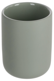 Tandborstmugg i stengods, grön