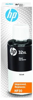 HP 32 XL Mustepullo, musta 135 ml