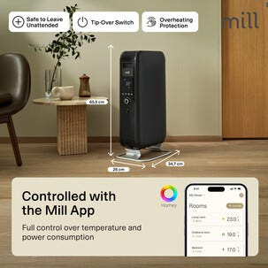 Mill Gentle Air oljeelement med WiFi 1500 W