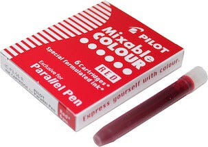 Pilot Parallel Pen, patroner, 6-pack