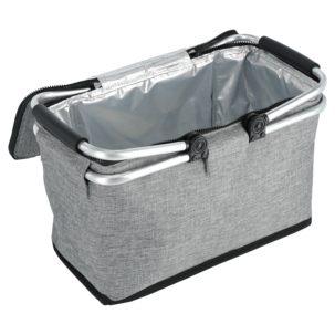Picknickkorg kylväska, aluminium, 22 liter, grå