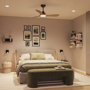 Philips Olas takfläkt med dimbar LED-lampa 28+24 W