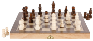 Schack i trä, 29,5 x 29,5 cm