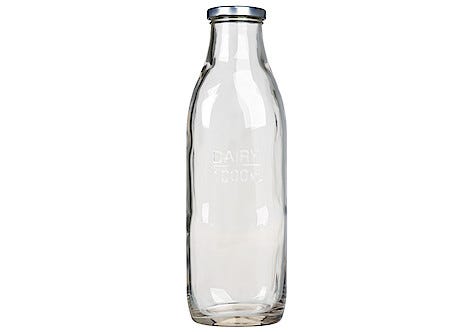 Glassflaske med skrukork
