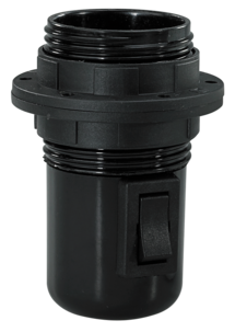 Lamphållare E27 med strömbrytare