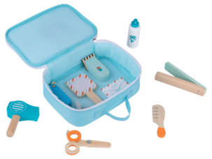 Kampaajanlaukku lapsille, 11 osaa, yli 3-vuotiaille