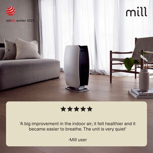 Mill Silent Pro smart luftrenser med True HEPA13-filter, 115 m2