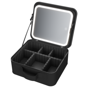 Meikkilaukku, LED-peili ja siirrettävä lokero