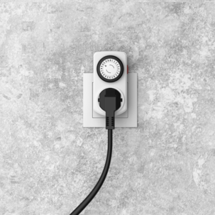 Timer eluttag inomhus mini vit, 100 x 52 mm.