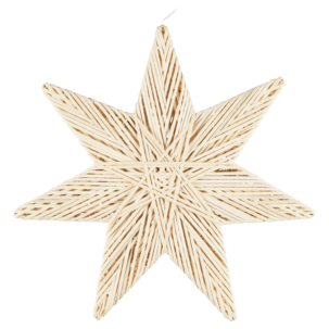 Adventsstjärna rotting metall FSC 43 cm Northlight