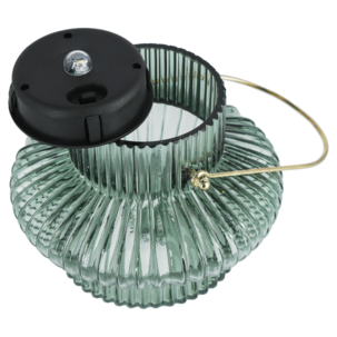 Northlight hengende solcellelykt grønt glass 