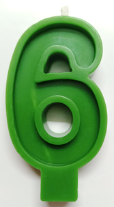 Tårtljus av bivax, siffror