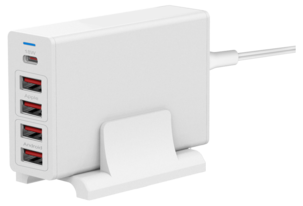 USB-C ladestasjon med 5 porter