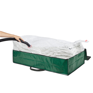 Stor puteoppbevaring med vakuumpose 530 l, 117 x 67 x 25 cm