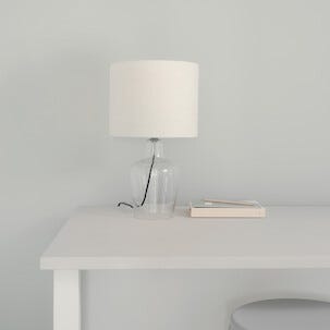 Northlight Nellie bordslampa glas, 44 cm