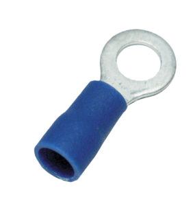 Ringkabelsko M6 isolert blå, 10-pakning