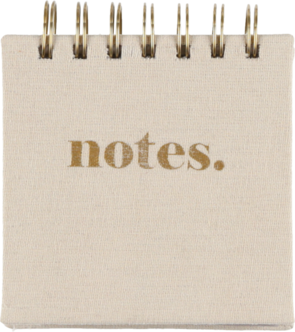 Notatbok Mini linjert, tekstilomslag, beige