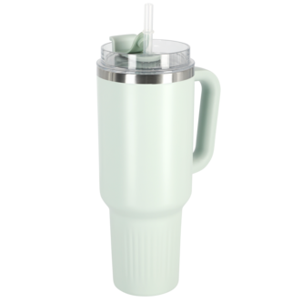 Stor termosmugg med sugrör, 1,2 liter