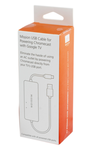 Mission Chromecast USB-adapter för tv, 12 V
