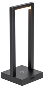 Northlight laddningsbar bordslampa USB, svart