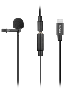 Lightning mikrofon till mobil, Boya Lavalier BY-M2