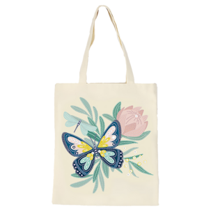Diamond Painting-veske med sommerfugl DIY tøyveske