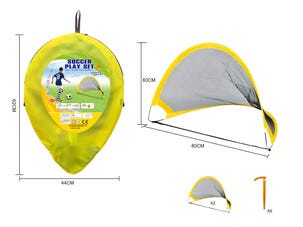 Små fotbollsmål hopfällbara, för barn, 2-pack