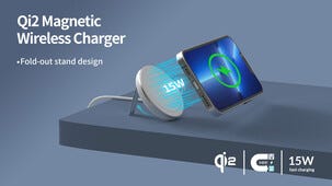 Trådlös Qi2 laddare med stativ