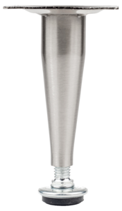 Möbelben koniskt, matt krom