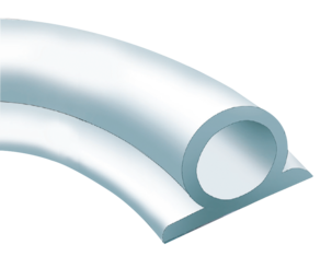 Tetningslist Omega-profil transparent, 1–7 mm, Stokvis Tapes