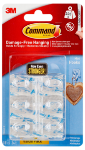 Command Value Pack självhäftande minikrokar, 18-pack