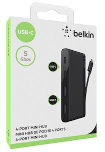 Belkin USB-C  minihub, 4 portar USB 3.0