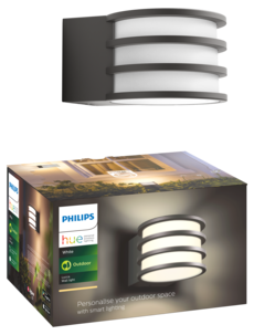 Philips Hue Lucca 17401 Seinävalaisin ulos, musta