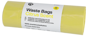 Avfallsposer på 30 l med duft og knytehåndtak, 20-pakning