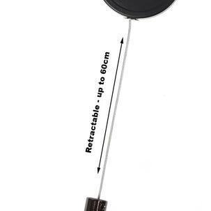 Uttrekkbart mobilbånd med karabinkrok, 60 cm