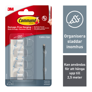 Command kabelhållare inomhus, 4-pack