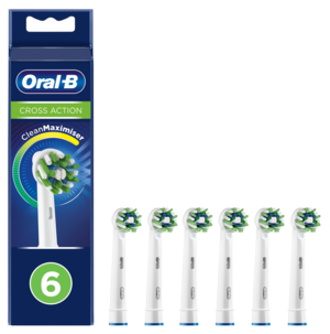 Oral-B Cross Action, borsthuvud, vit