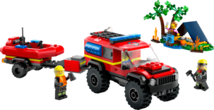 LEGO City 4x4 Brandbil med räddningsbåt 60412, från 5 år