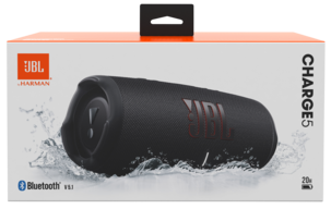 JBL Charge 5 Bluetooth-høyttaler, svart, vannbestandig