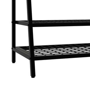 Skohylle med benk 107x42x62 cm, svart