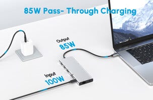 USB-C dokkingstasjon, 12 porter