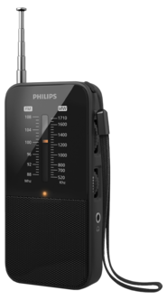 Philips TAR1509 bærbar FM/MW-radio, batteridrevet 