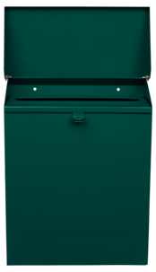 Låsbar brevlåda av galvaniserad plåt, 27 x 34 cm