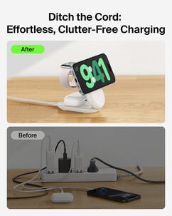 Belkin UltraCharge 3 in 1 vikbar Qi2-laddare, 25W