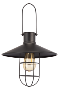 Hängande solcellslampa med väggkrok svart, 26 x 27 cm