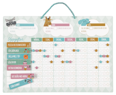 Belöningstavla magnetisk, svenska