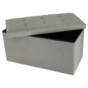 Låg sittbänk med förvaring, inomhus, beige, 76 x 38 x 38 cm