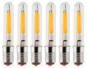 E5 LED-lampor till adventsljusstake, 12 V DC 0,2 W, 6-pack