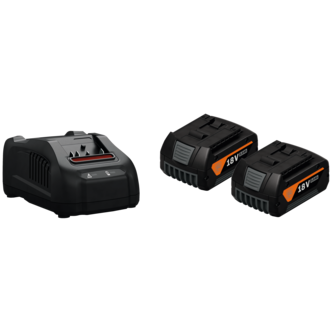 Fein batteri och laddare 18 V 2 x 5,0 Ah GAL 1800 CV