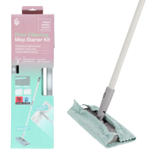 Lattiamopin aloituspakkaus teleskooppivarrella ja liinoilla